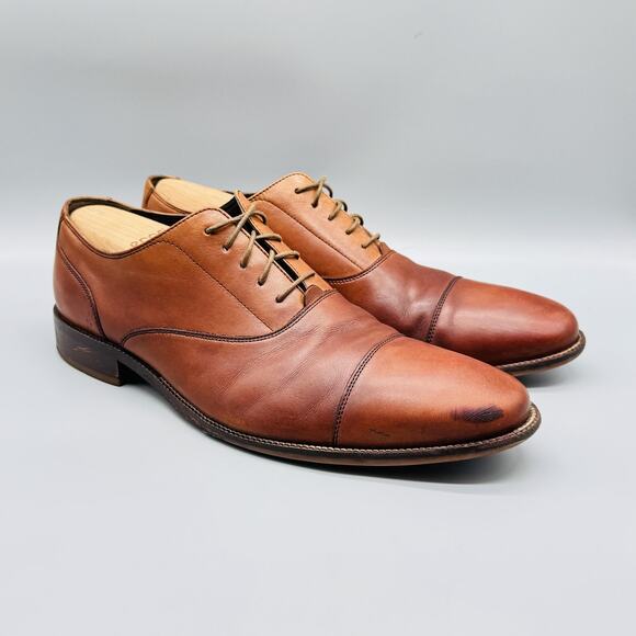 Cole Haan Shoes Mens 12 Brown Leather Cap Toe Oxford Lace Up Dress Classic main image 6